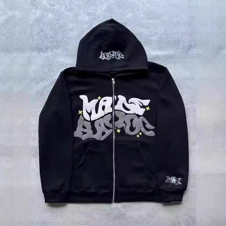 Women’s sporty hoodie jacket in urban graffiti style Lune London
