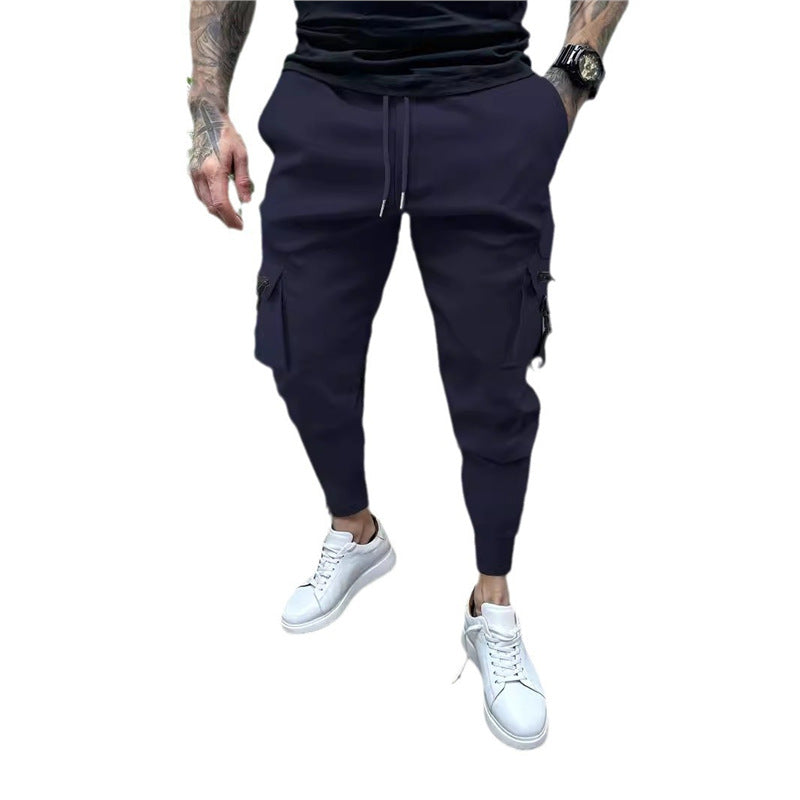 Fashionable cargo jogger pants for men with practical pockets and elastic waistband Lune London