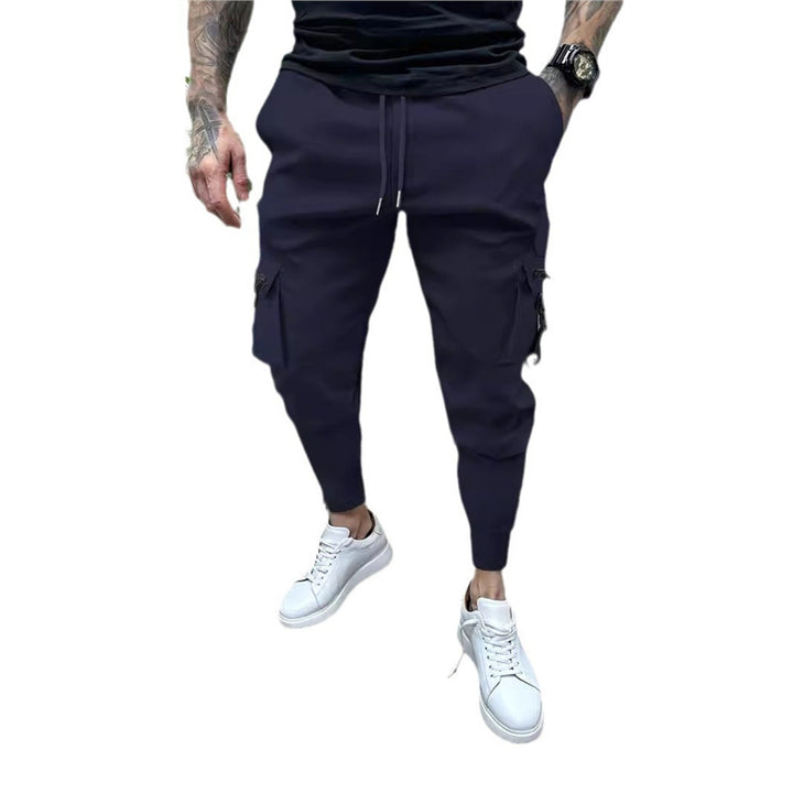 Fashionable cargo jogger pants for men with practical pockets and elastic waistband Lune London