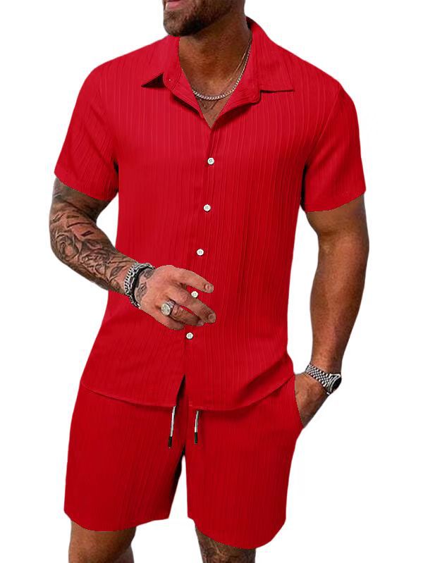 Short sleeve striped shirt for men Set Lune London