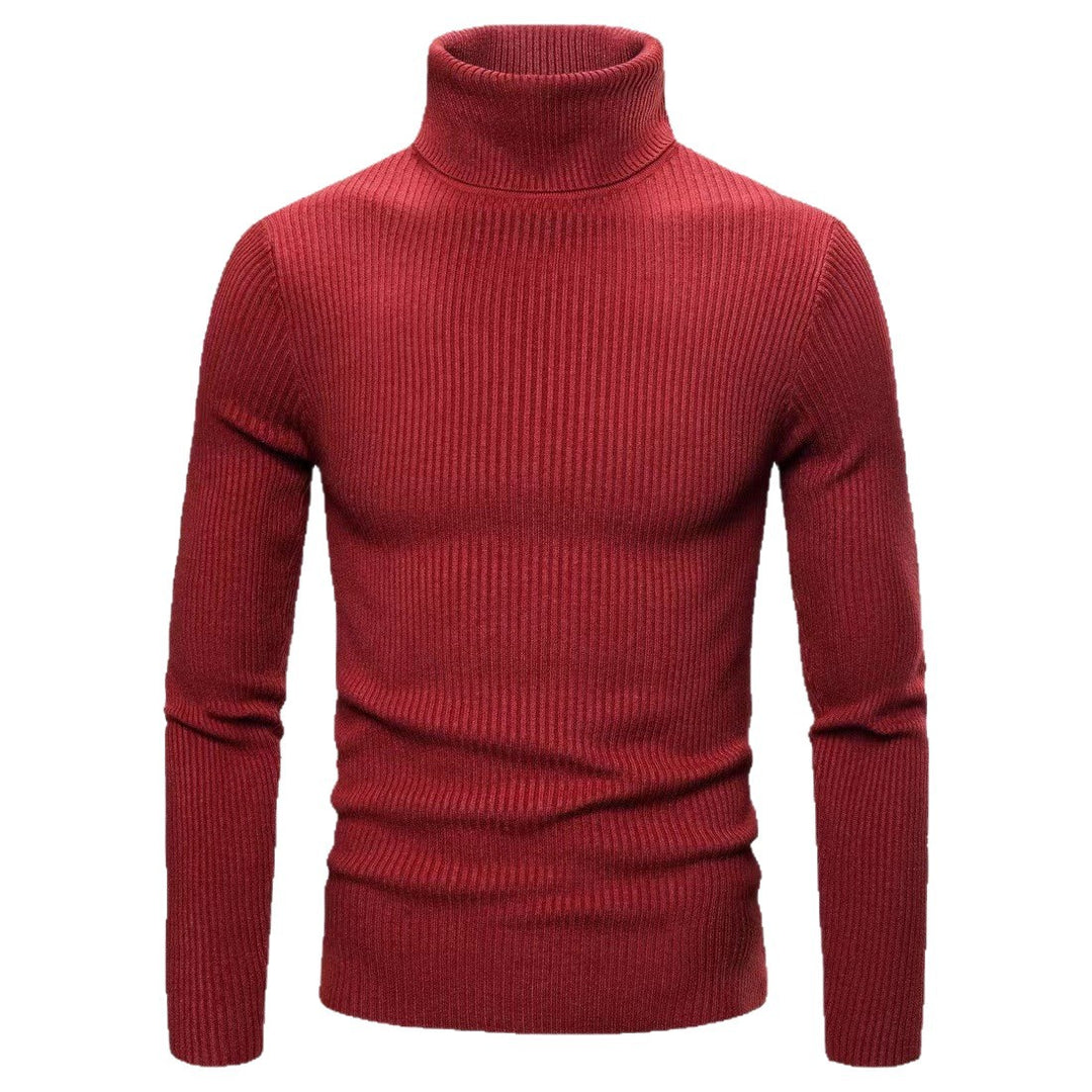 Men's premium turtleneck sweater in fine ribbed knit Lune London