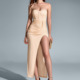 Ladies evening dress with a slim cut and seductive slit Lune London