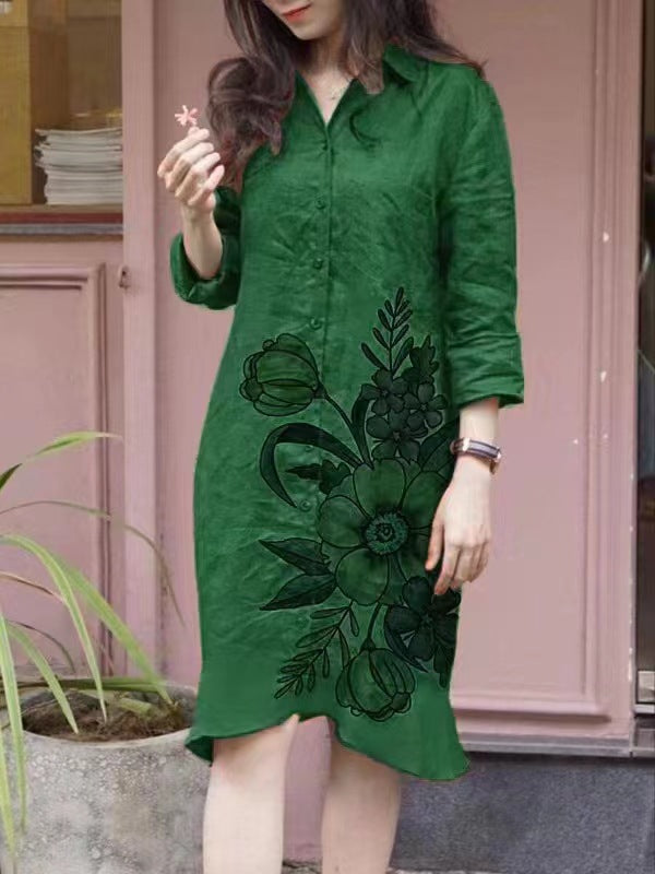 Robe chemise femme avec imprimés floraux et coupe cintrée Chic & Stil