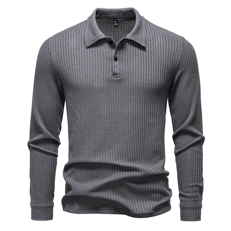 Men's polo shirt with textured surface and modern collar Lune London