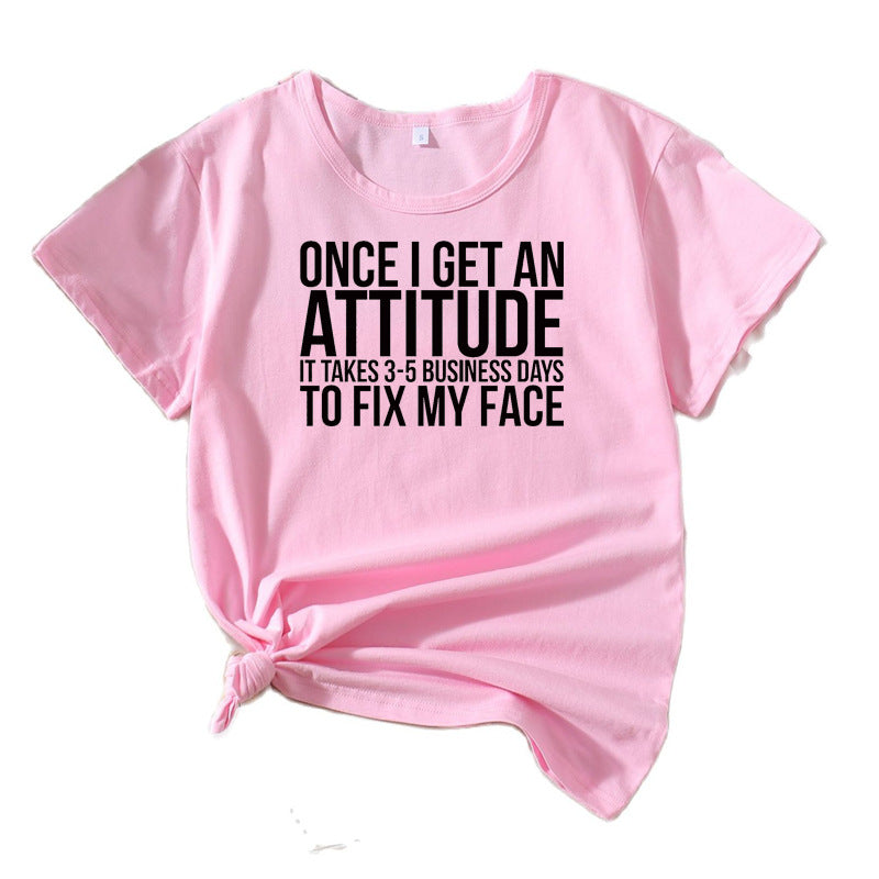 Ladies Casual Attitude Statement T-shirt Lune London