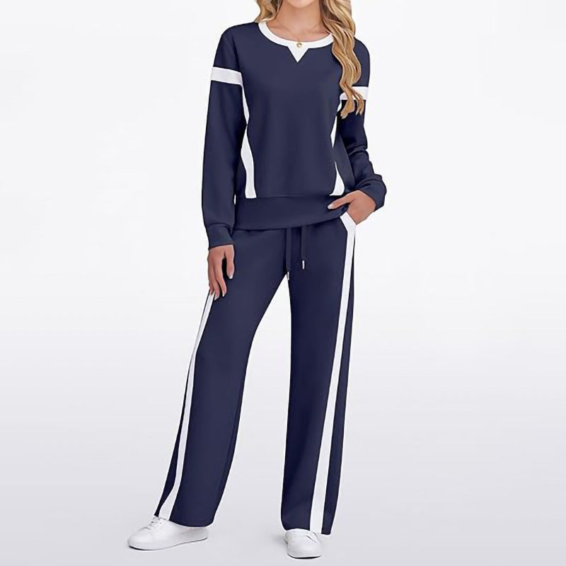 Ladies Sports Sweatshirt and Wide Jogging Pants Set Lune London