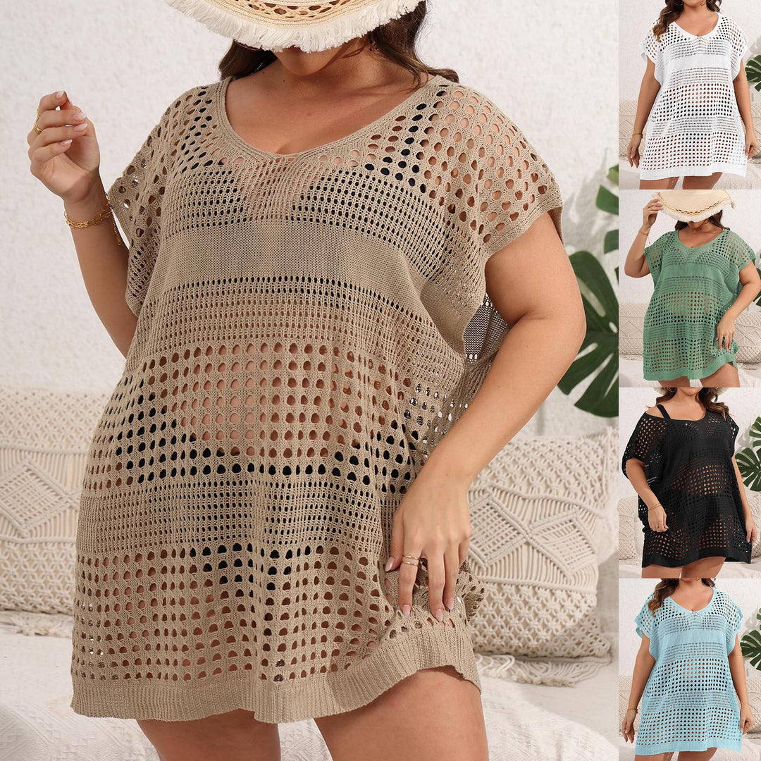 Ladies open structured crochet beach tunic Lune London