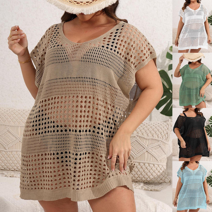 Ladies open structured crochet beach tunic Lune London