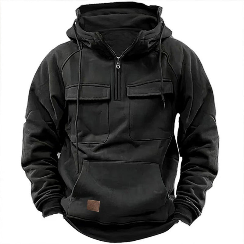 Practical and warm hooded jacket for men with pockets Lune London