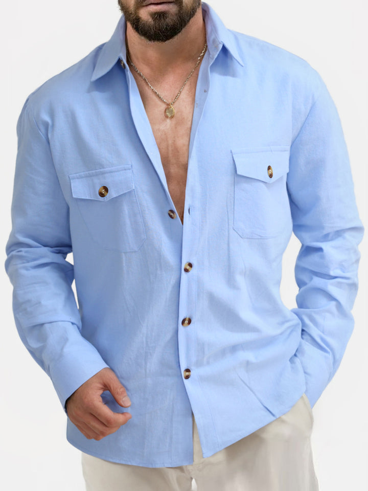 Casual shirt for men with modern buttons and practical chest pockets Lune London
