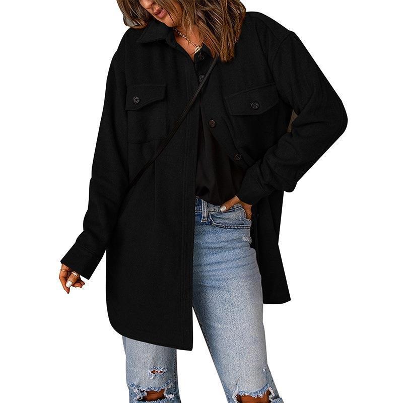 Women Oversized Jacket with Two Chest Pockets Lune London