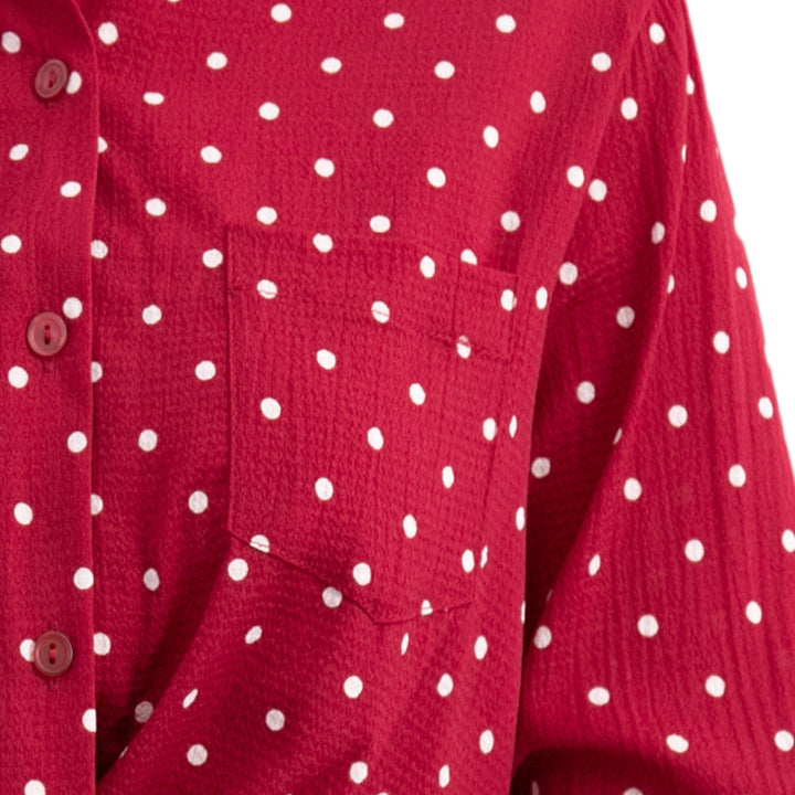 Short sleeve blouse for women with polka dot pattern Lune London