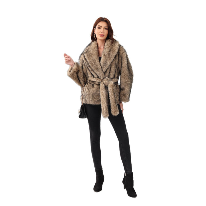 Ladies Cozy and Elegant Faux Fur Jacket Lune London