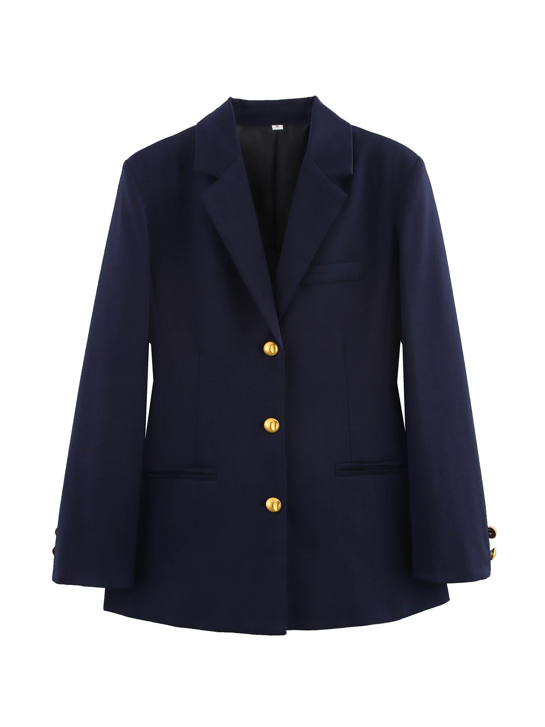 Plaid blazer for women with gold buttons and practical pockets Lune London