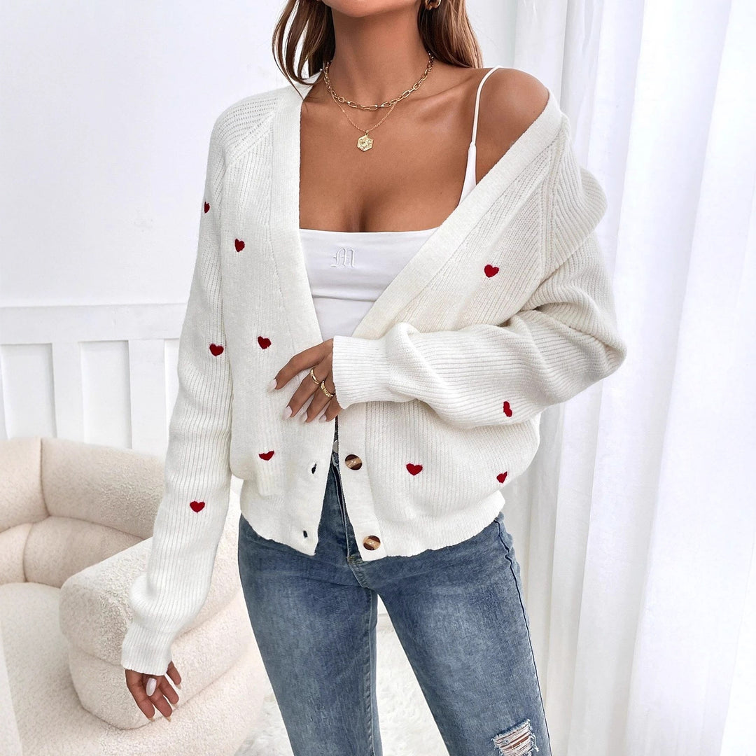Gilet pour femmes avec appliqués en forme de cœur et fermeture à boutons Chic & Stil