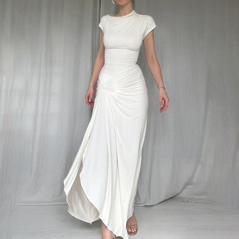 Ladies Elegant Maxi Dress Ruffles Lune London