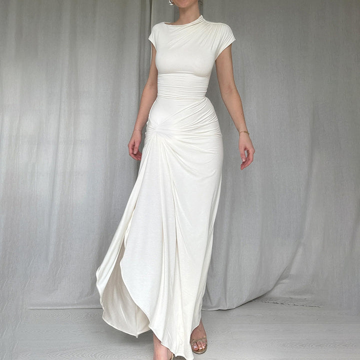 Ladies Elegant Maxi Dress Ruffles Lune London