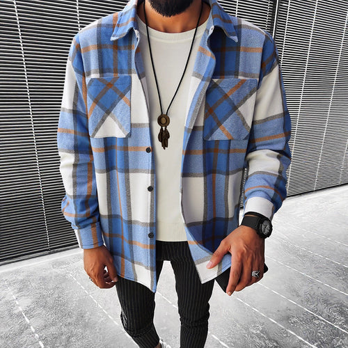 Men's Checked Flannel Shirt Jacket Lune London