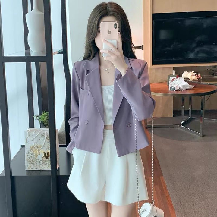 Veste courte élégante pour femmes avec patte de boutonnage double Chic & Stil