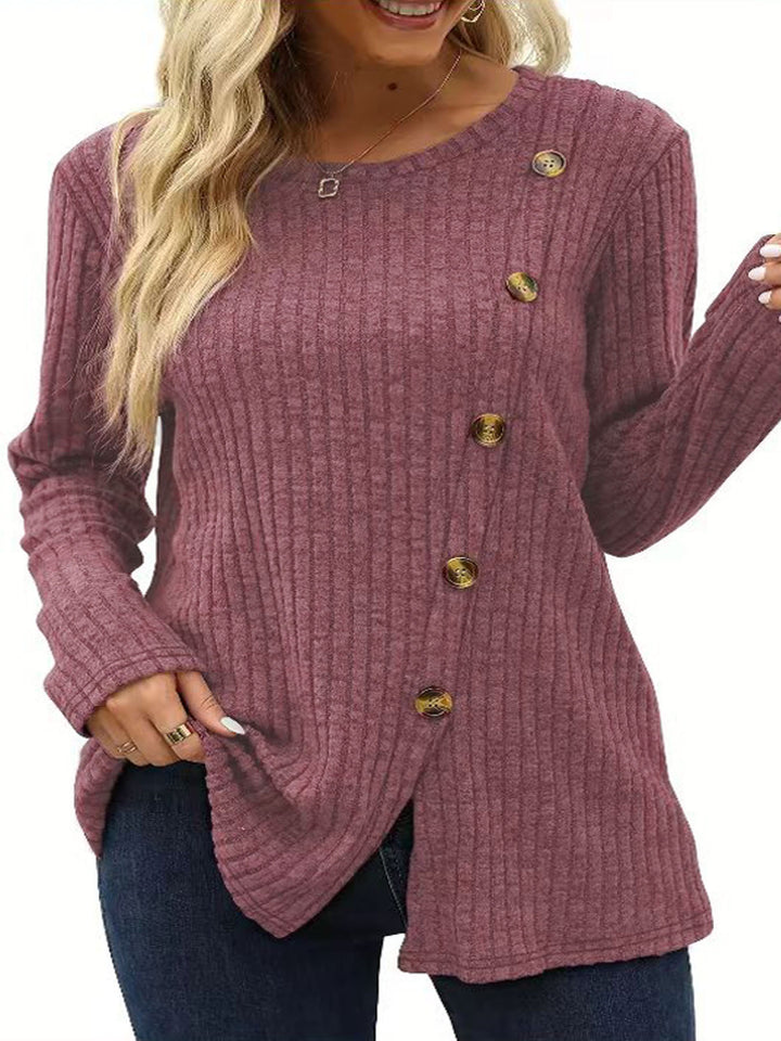 Knitted sweater for women with button details Lune London