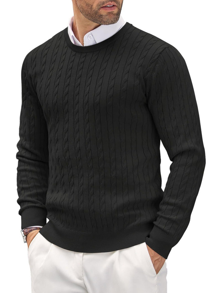 Men's knit sweater with textured cable pattern Lune London