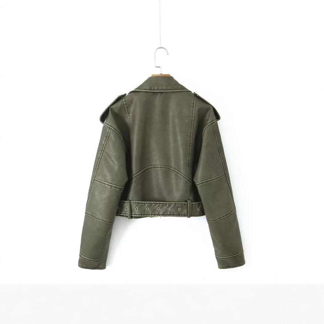 Ladies trendy biker jacket in denim Lune London