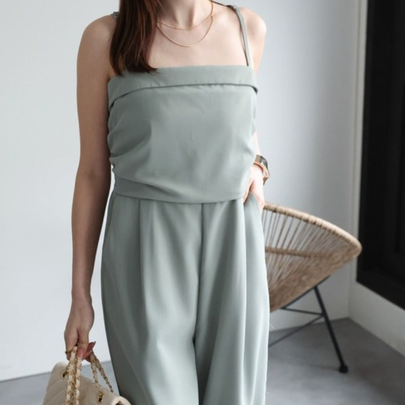 Ladies backless wide leg jumpsuit Lune London
