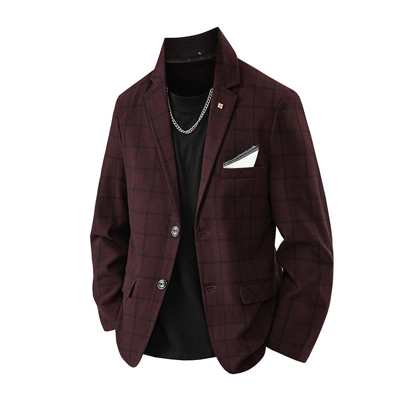 Blazer élégant pour hommes avec un design à carreaux et une fine doublure intérieure Lune London