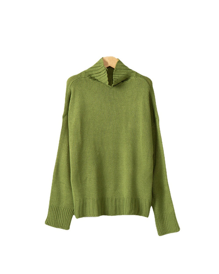 Woman knit turtleneck sweater with structured design Lune London
