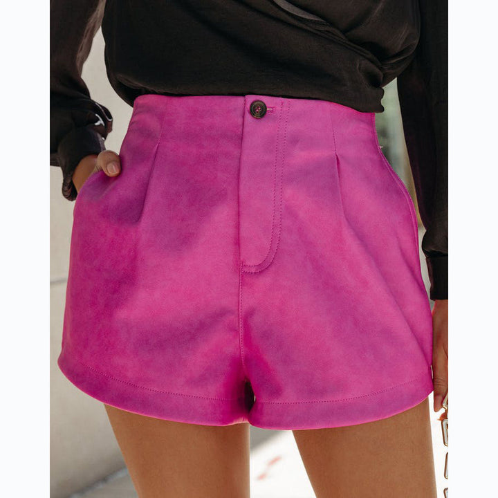 Ladies fashionable high-waist shorts with elegant dyeing technique and practical pockets Lune London