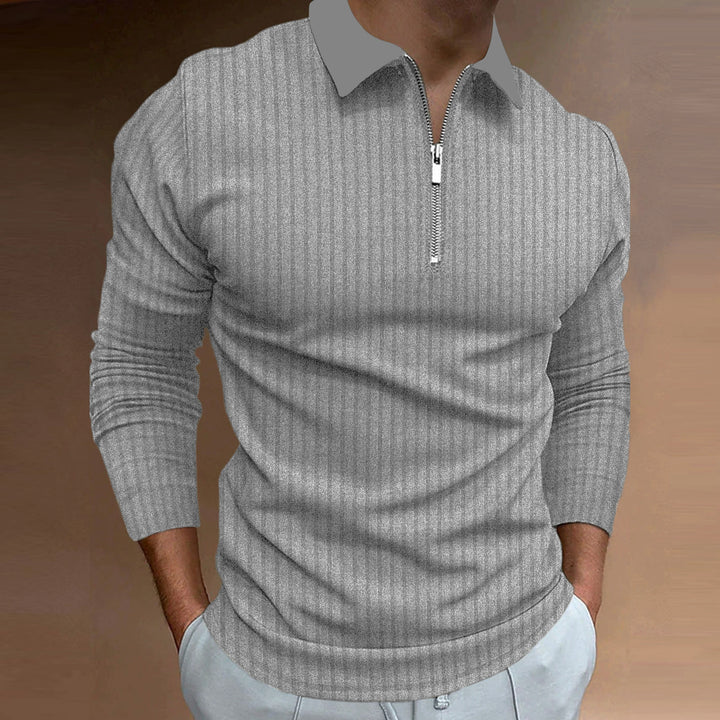 Men's polo shirt with elegant zip closure and structured design Lune London