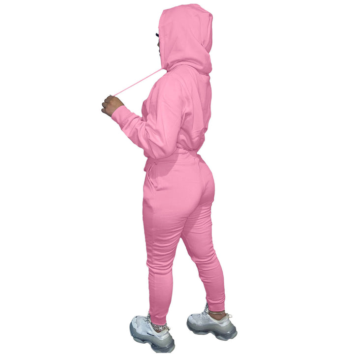 Ladies Sporty Jogging Set with Hood and Elastic Waist Lune London