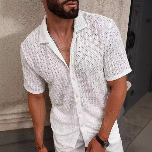 Casual short-sleeve shirt structured for men Lune London