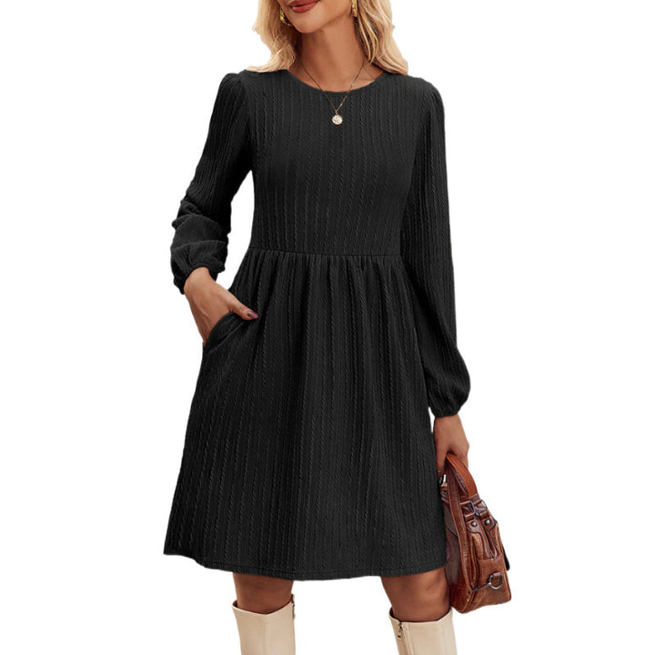 Lune London Long Sleeve Casual Pleated Dress for Women