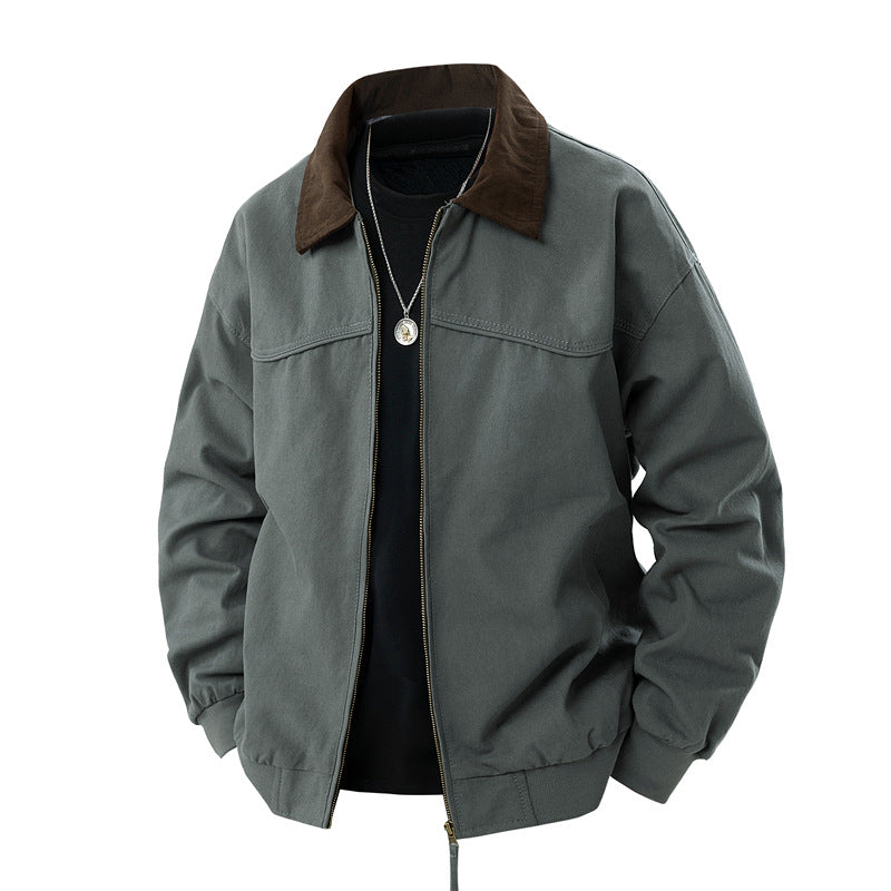 Lightweight utility jacket for men with high collar and practical pockets Lune London