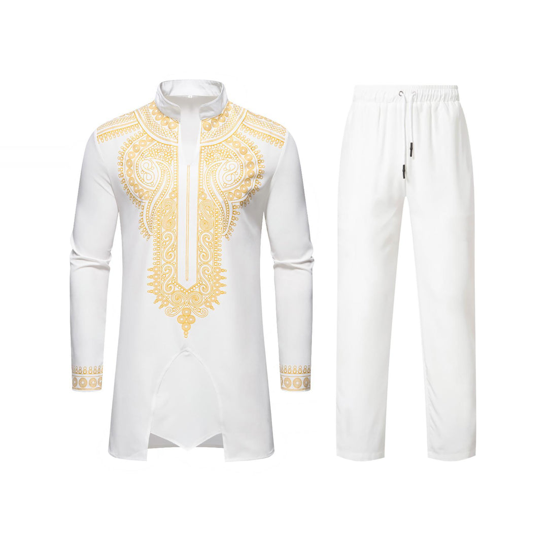 Men's traditional caftan outfit with unique embroidery Lune London