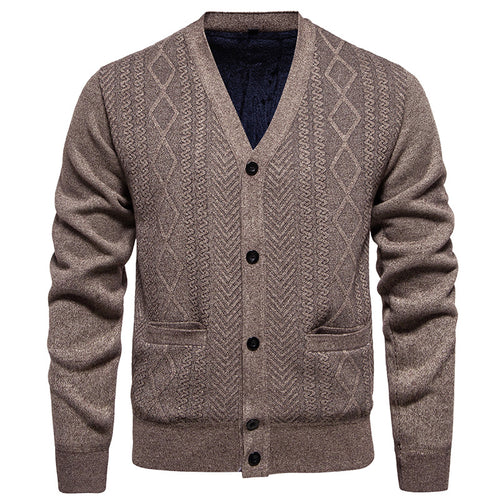 Trendy knit jacket for men with textured pattern Lune London