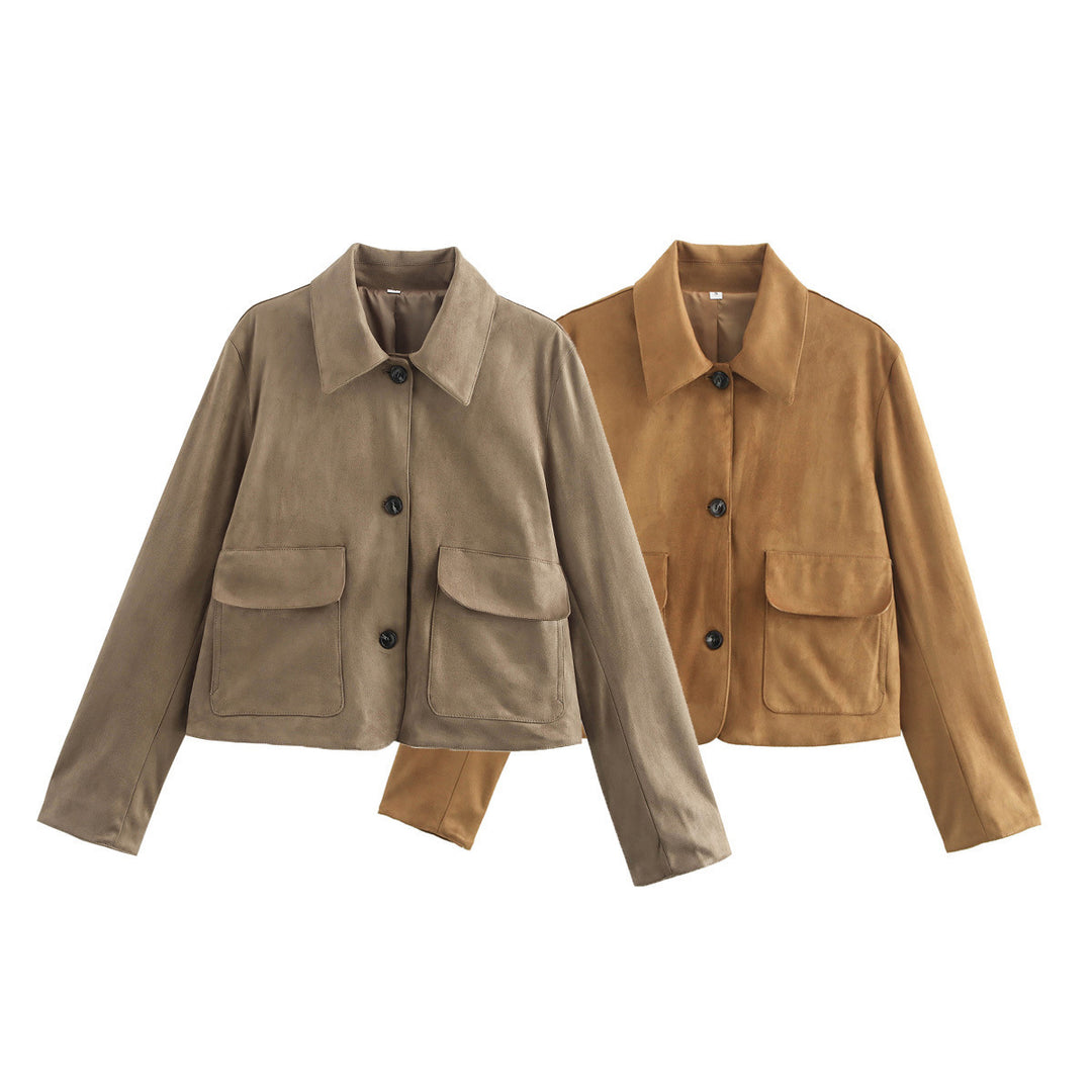 Fashionable short jacket for ladies with practical applied pockets Lune London