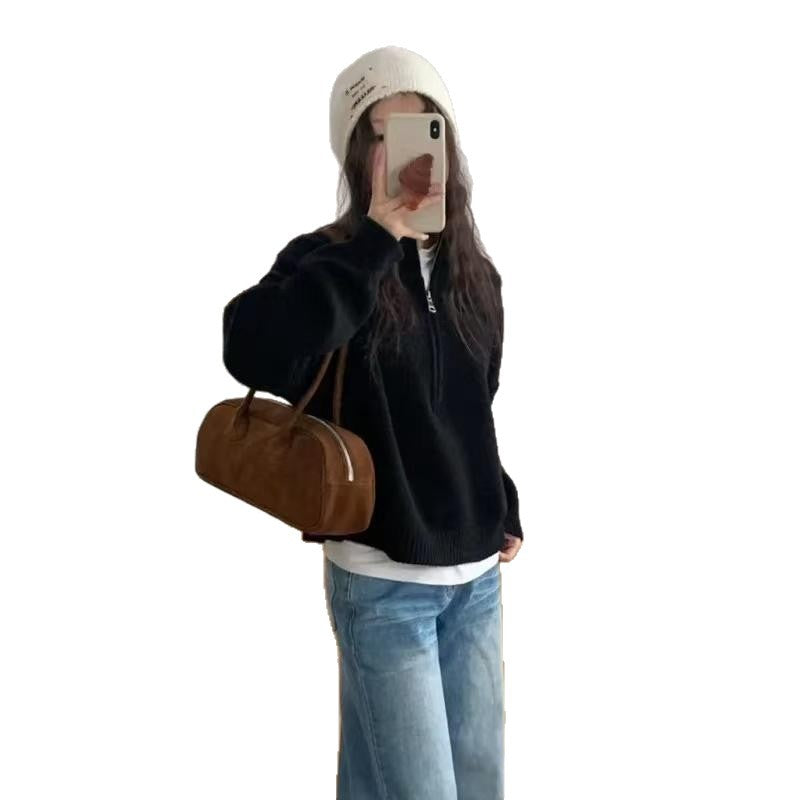 Pull stylé pour femmes avec demi-zip Chic & Stil