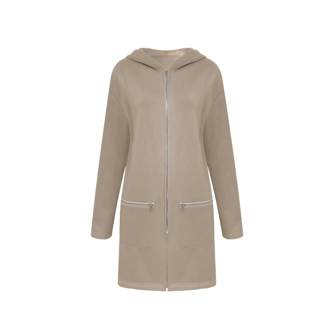 Long fashion jacket for women with zipper Lune London