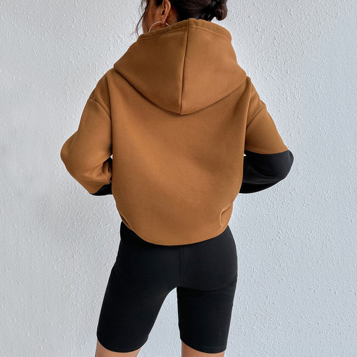 Hoodie surdimensionné pour femmes avec design en blocs de couleurs Chic & Stil