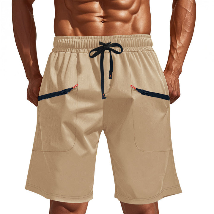 Men's leisure pants with multifunctional pockets and elastic waistband Lune London