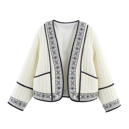 Quilted and embroidered leisure jacket for ladies Lune London