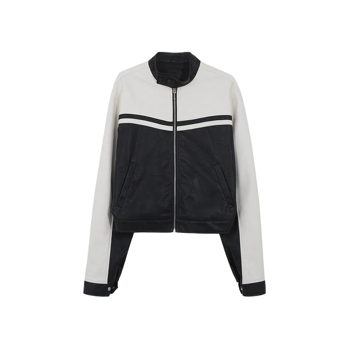 Ladies stylish sports jacket with contrasting stripes and a high collar Lune London