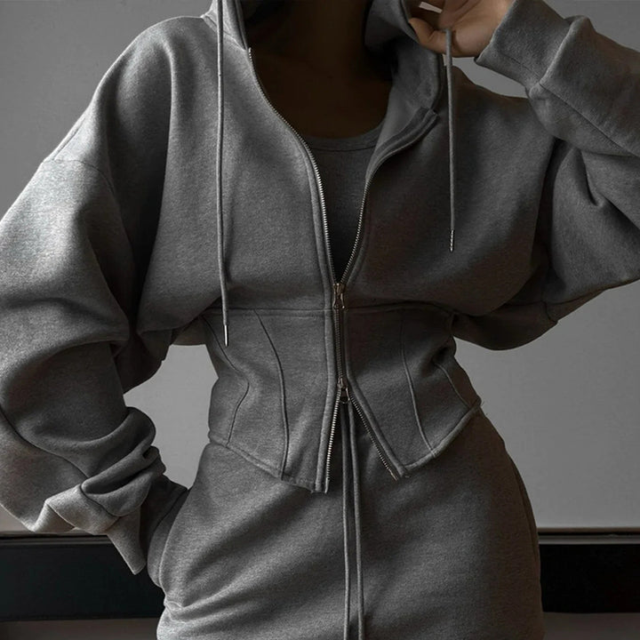 Designer women's hoodie with a fitted cut and a comfortable fit Lune London