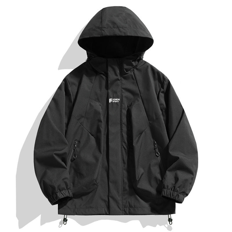 Veste de sport imperméable pour hommes avec capuche ajustable Chic und Stil