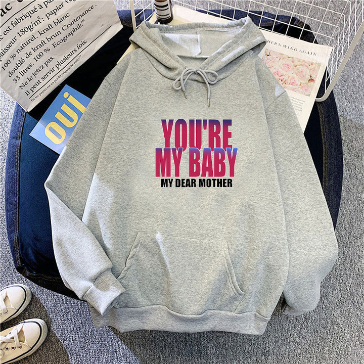 Women's hoodie with humorous lettering Chic & Stil