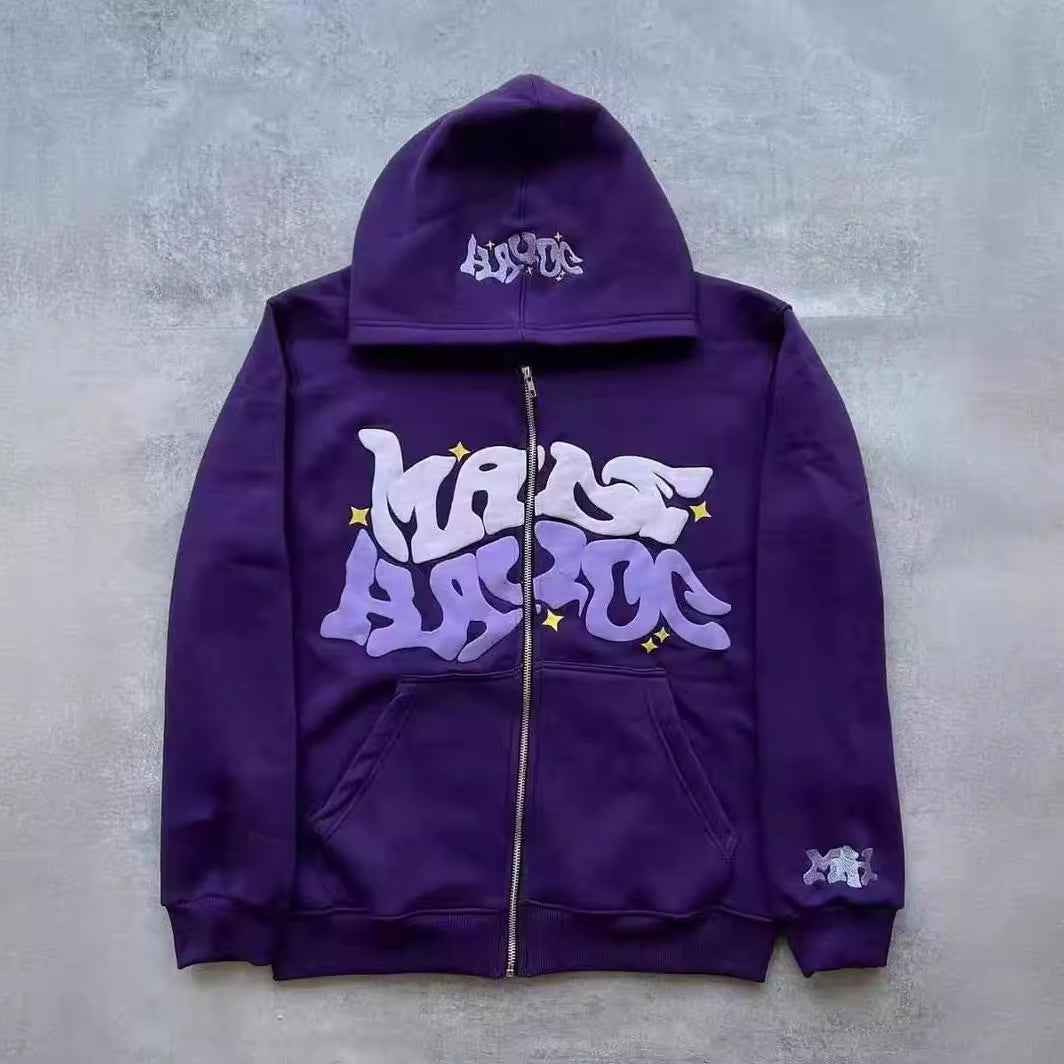 Women’s sporty hoodie jacket in urban graffiti style Lune London