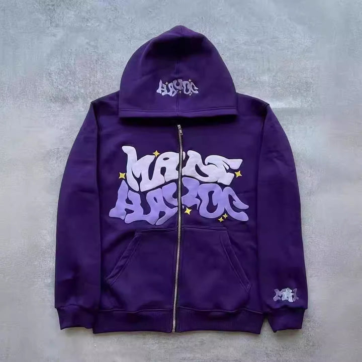 Women’s sporty hoodie jacket in urban graffiti style Lune London