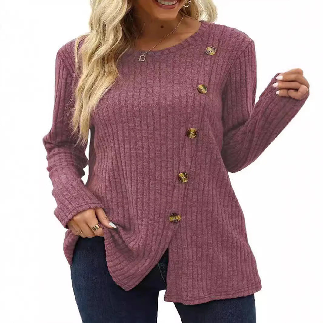 Knitted sweater for women with button details Lune London